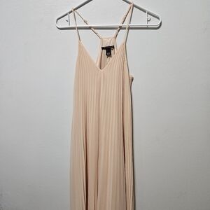 Vintage Y2K Victoria’s Secret Sheer Pleated Slip Dress Nude Blush Pink XS B10